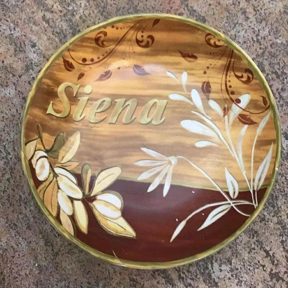 Pasta Bowls Set 2 Pisa Siena 81/2 Inch Round Serving Display Italian Decoration